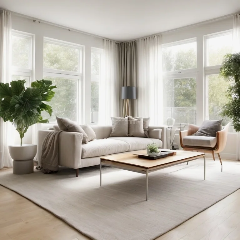 Salon lumineux d’un appartement Quiet-Luxury Serenon